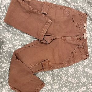 Women Maroon Cargo Pants / Denim Jeans